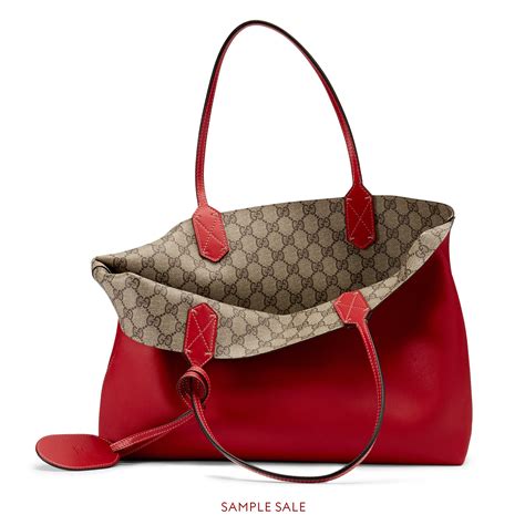 gucci tas leer|gucci reversible leather tote.